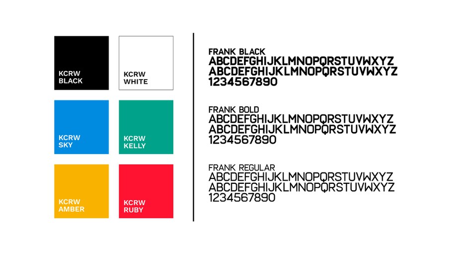 Palette of color and font styles