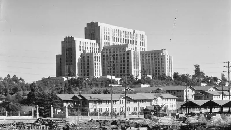 The exterior of Los Angeles County Hospital in 1937.