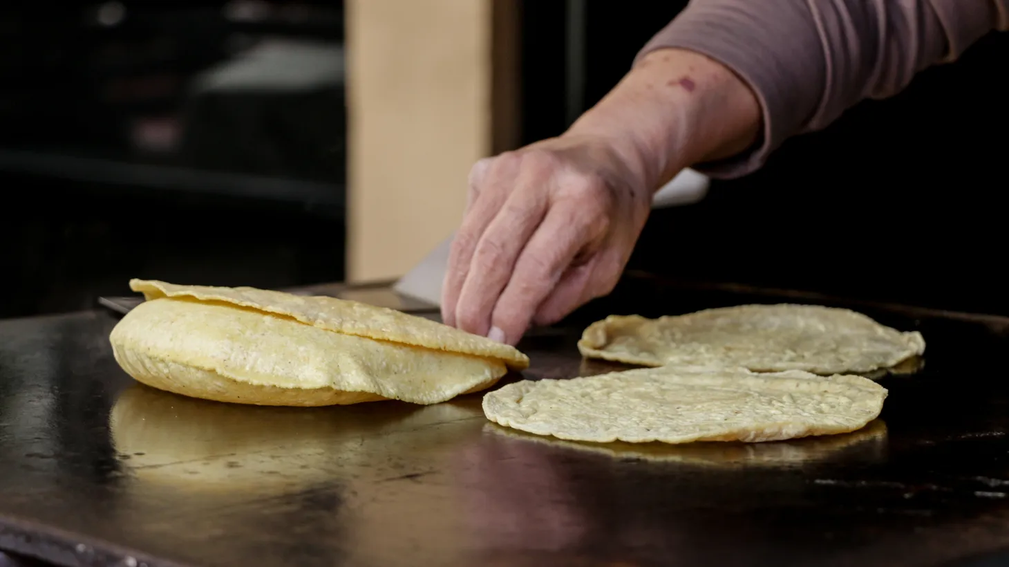 With a corn tortilla, “you’ll notice one side is thicker — that’s the side where you’re supposed to hold — while the other one looks more delicate and where you put in ingredients,” says Gustavo Arellano.