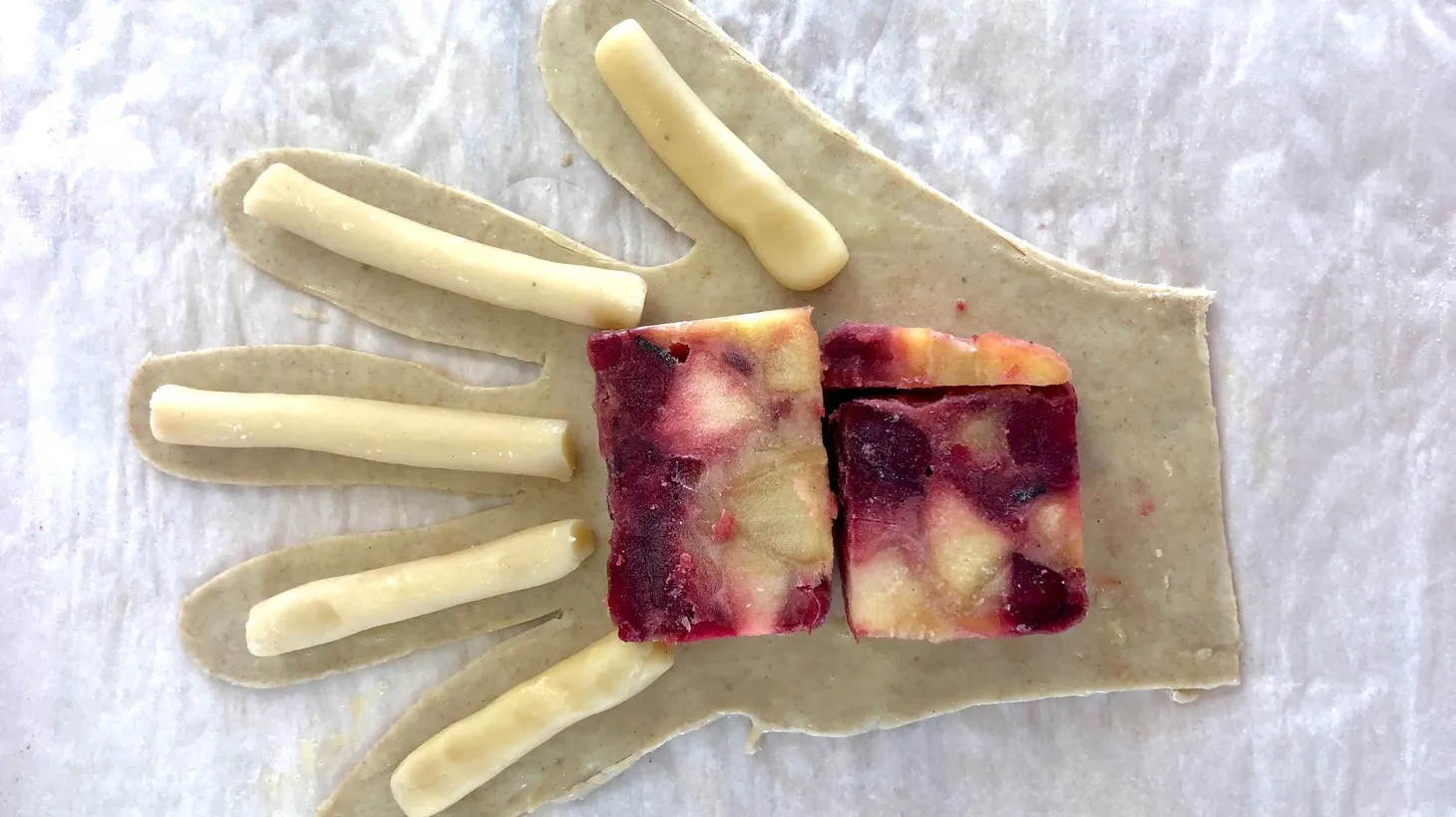 Pastry chef Sherry Yard takes hand pies literally with this blackberry, apple, and almond cream number.