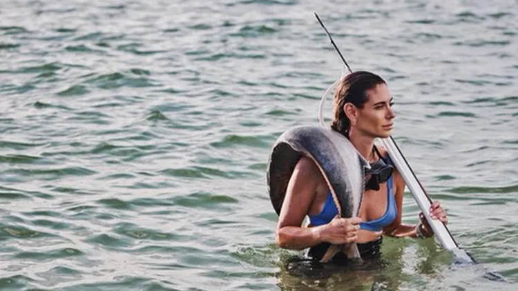 Terrified of the ocean in her youth, Valentine Thomas is now a champion spearfisherwoman.