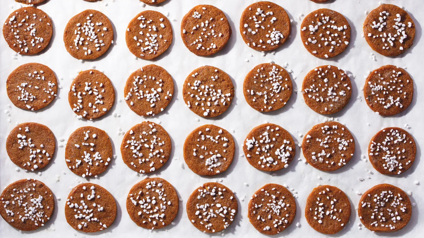 Scandinavian pepparkakor cookies contain black pepper and cayenne, and ride the cusp of sweet and savory. Rose Levy Beranbaum suggests using them as an hors d’oeuvre when spread with a soft goat cheese.
