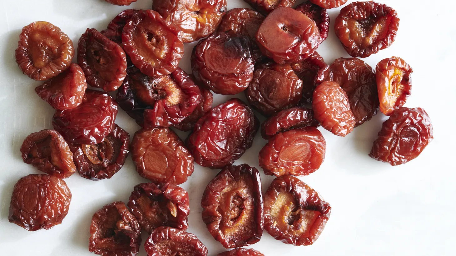 Dried Angelino plums are added to fermented black beans to make a hoisin sauce.