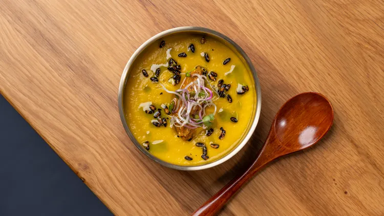 At Joseon, chef Debbie Lee adds kabocha squash juk to the menu and Jimmy Nardello peppers to the Thanksgiving meal.