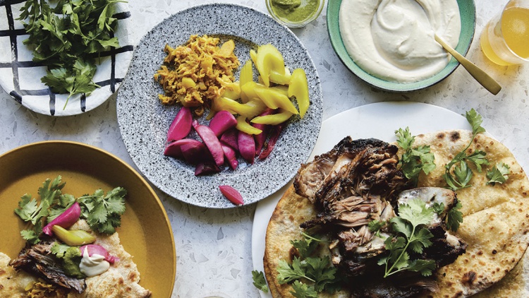 Poised to open an all-day Middle Eastern cafe in East Hollywood , chefs Ori Menashe and Genevieve Gergis pay homage to their heritage in their sophomore restaurant cookbook, “ Bavel .”