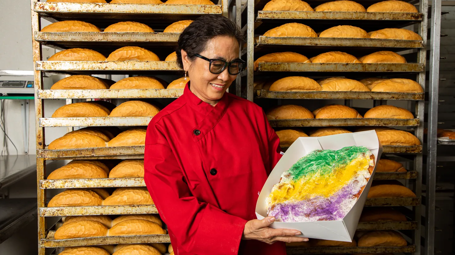 Huong Tran wanted to give the Vietnamese community a taste of home so created a king cake at James Beard Foundation winner Dong Phuong Bakery, that sells out within hours of opening the shipping window each Carnival season.