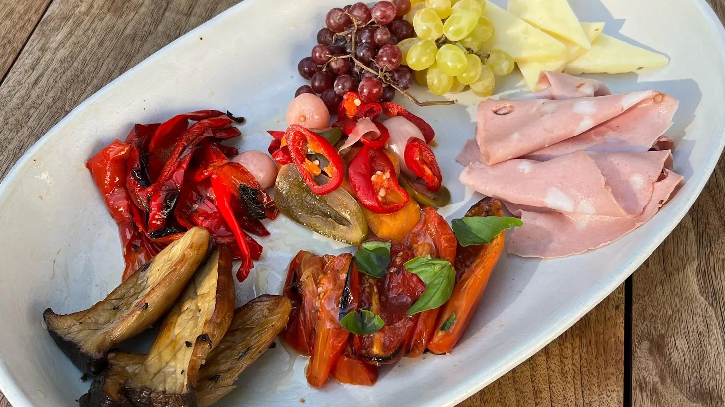 Deceivingly simple, Chris Bianco describes the composition of Pizzeria Bianco’s antipasti plate.