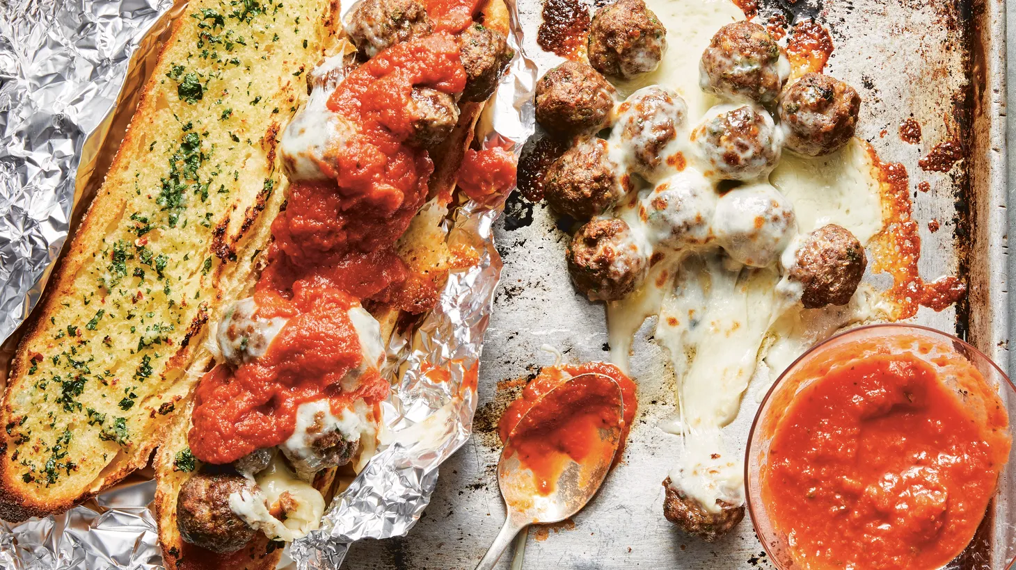 Just in time for football season, cookbook author Melissa Clark scores a touchdown with a recipe for a one sheet pan meatball sub.