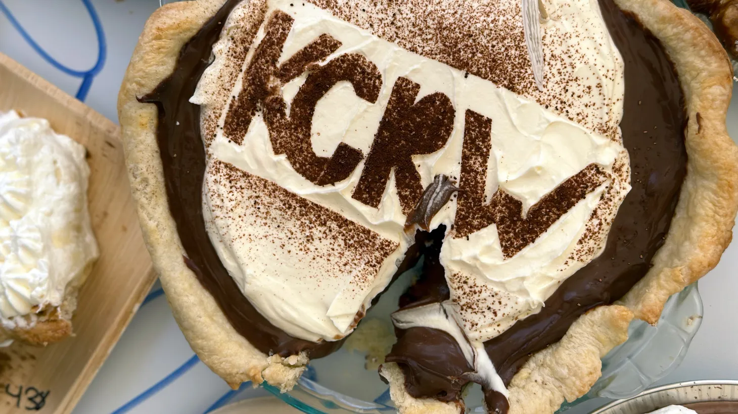 Will you have a better shot of winning PieFest if your entry features the KCRW logo? Only time will tell.