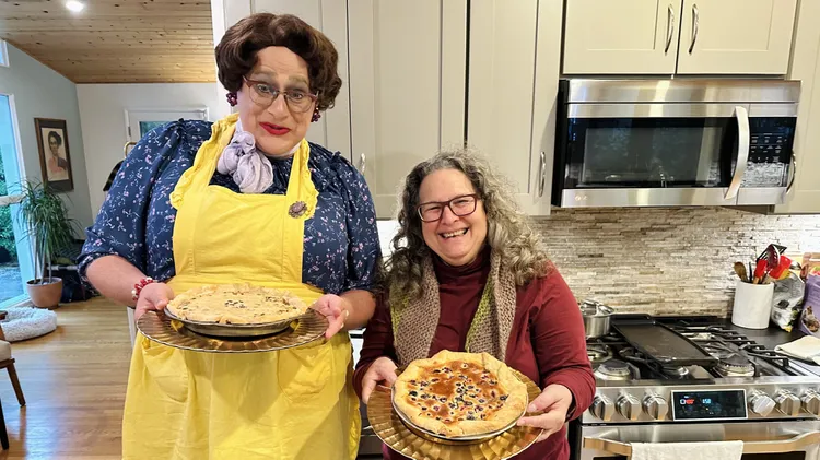 If RuPaul, Rose Nylund, and Julia Child had a baby, she'd be Bertha Mason, a Midwestern, pie-baking drag queen with a killer sour cream and raisin pie recipe.