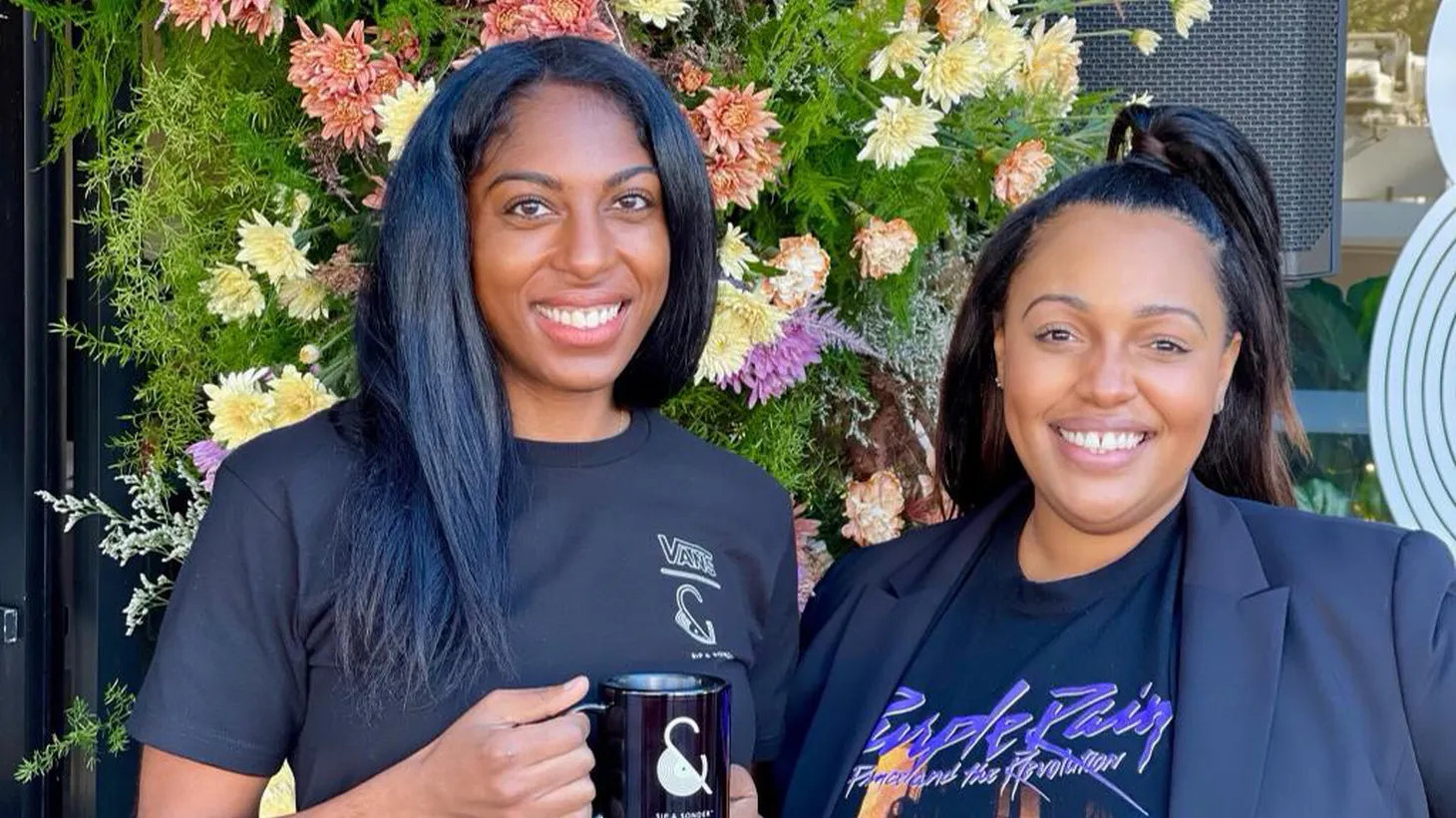 Shanita Nicholas (left) and Amanda-Jane Thomas wanted all the perks of café culture in Black neighborhoods so opened Sip & Sonder in Inglewood.