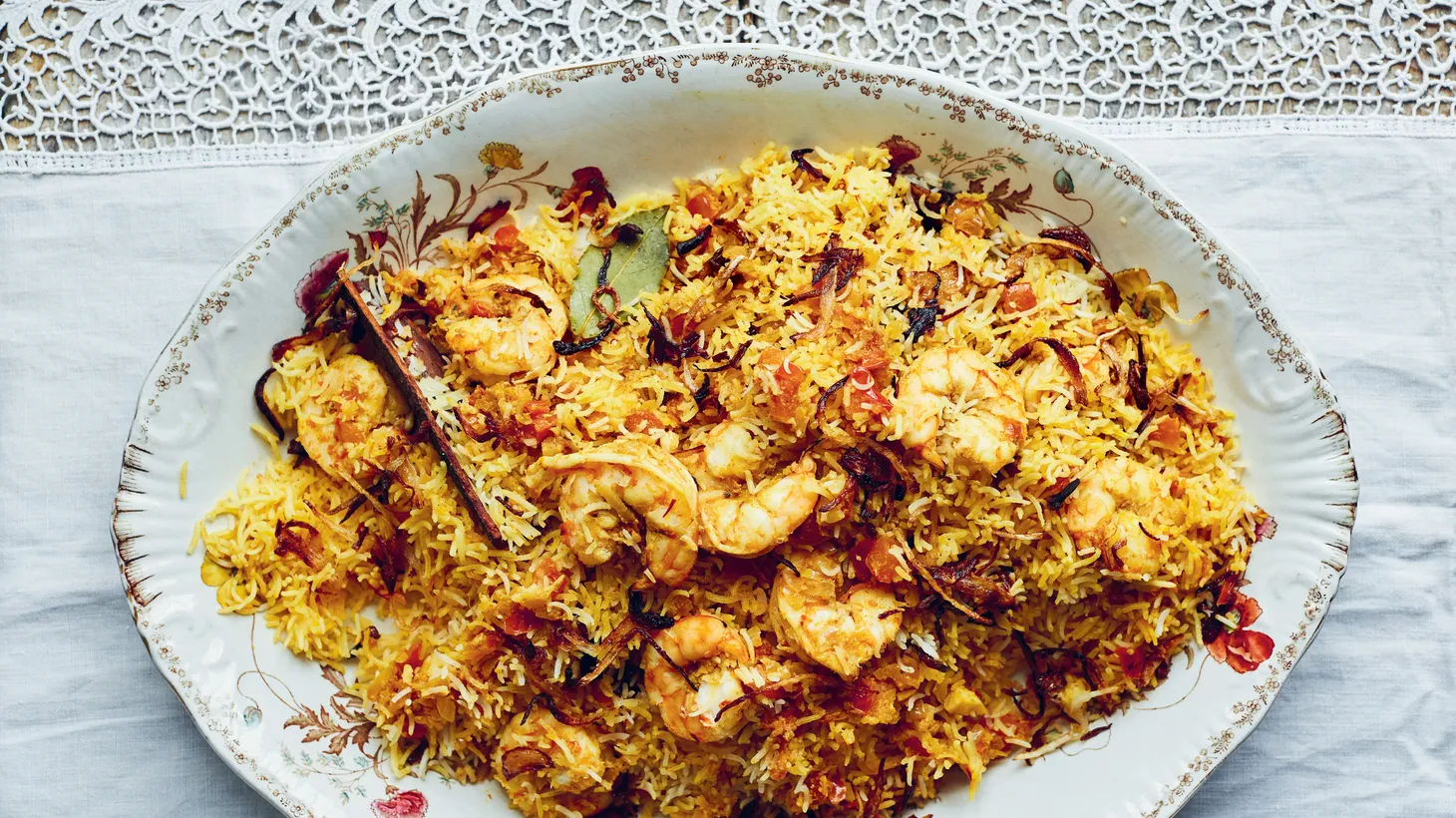 Asma Khan’s recipe for foolproof shrimp biryani is cataloged in a section of her book dubbed “Cooking for Your Future In-Laws.”