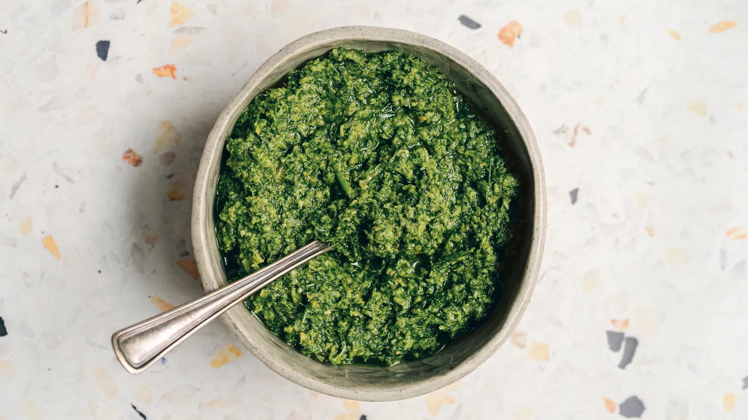 Fennel frond pesto is a way to use the entire plant and has more texture and "grassiness" than its traditional basil counterpart.