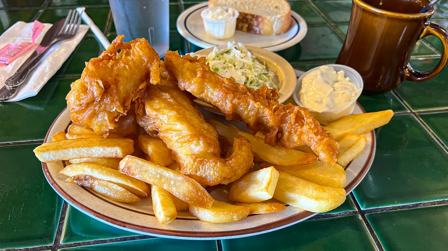 The fish and chips at Teddy's Cafe remind Memo Torres of a spot he visited in Inglewood as a child.