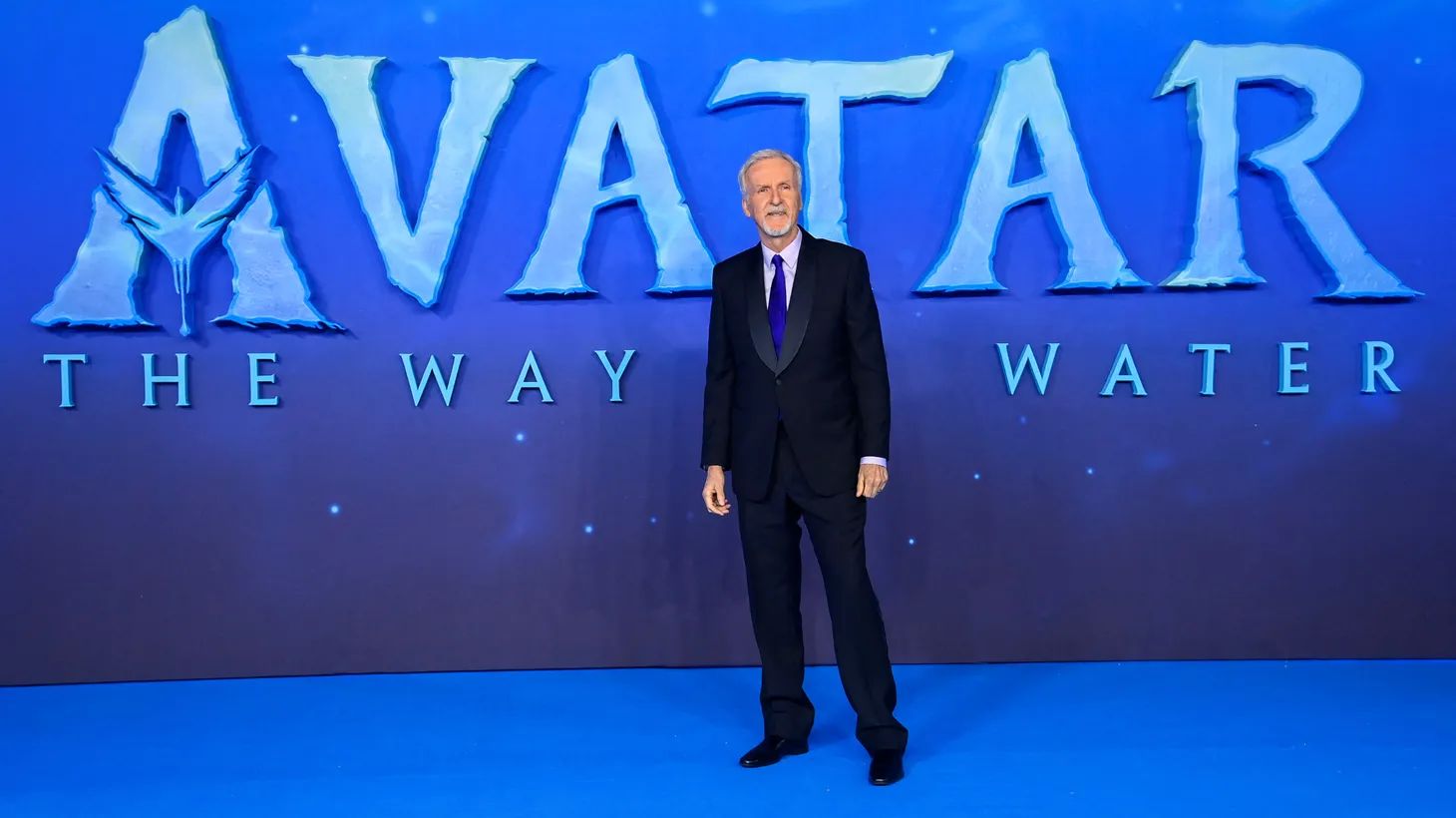 Director James Cameron arrives at the world premiere of “Avatar: The Way of Water” in London, on December 6, 2022.