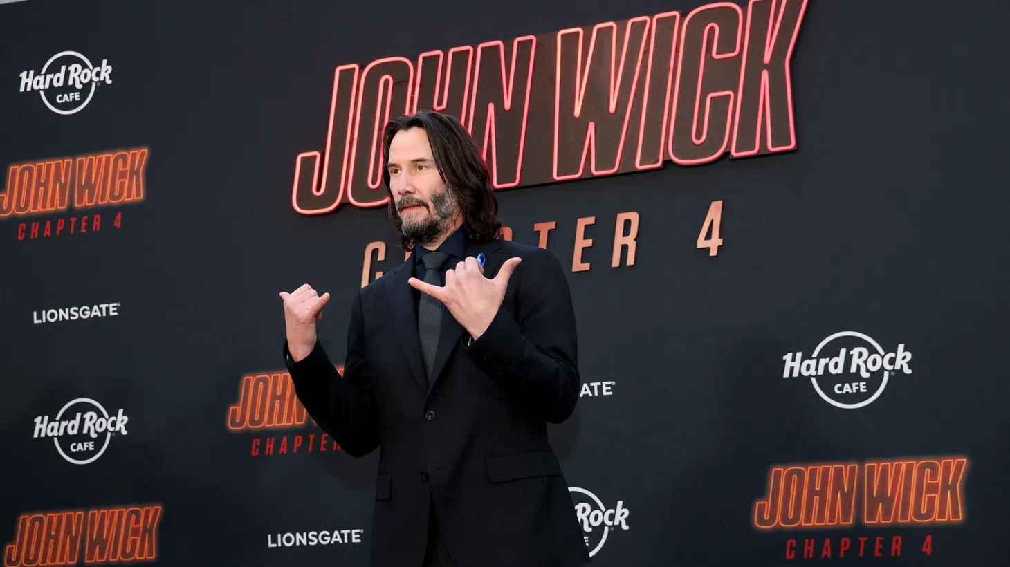 Keanu Reeves attends the premiere for the film "John Wick: Chapter 4" in Los Angeles on March 20, 2023.