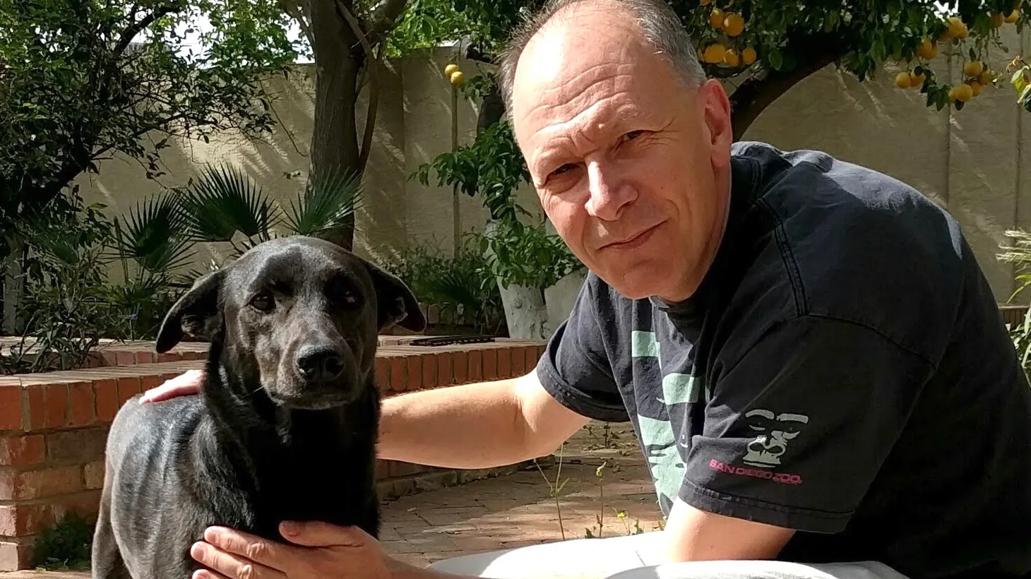 Canine psychologist Clive Wynne with his dog Xephos.