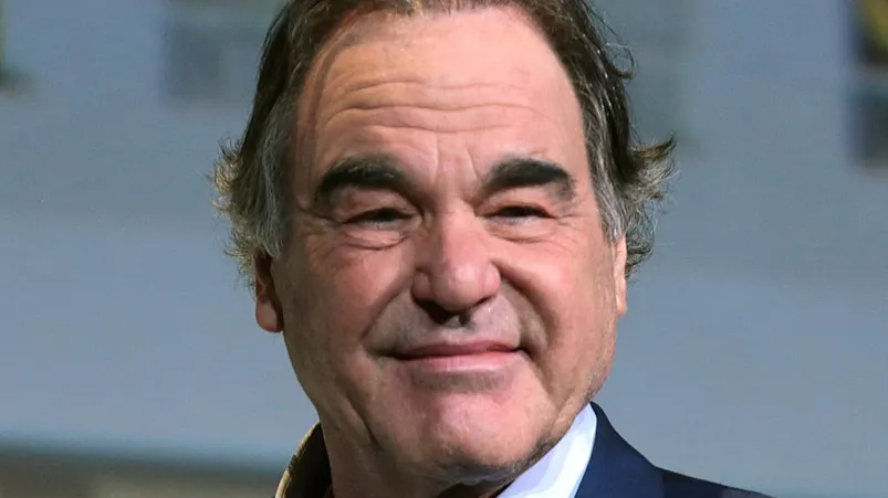 Oliver Stone speaking at the 2016 San Diego Comic-Con International in San Diego, California.