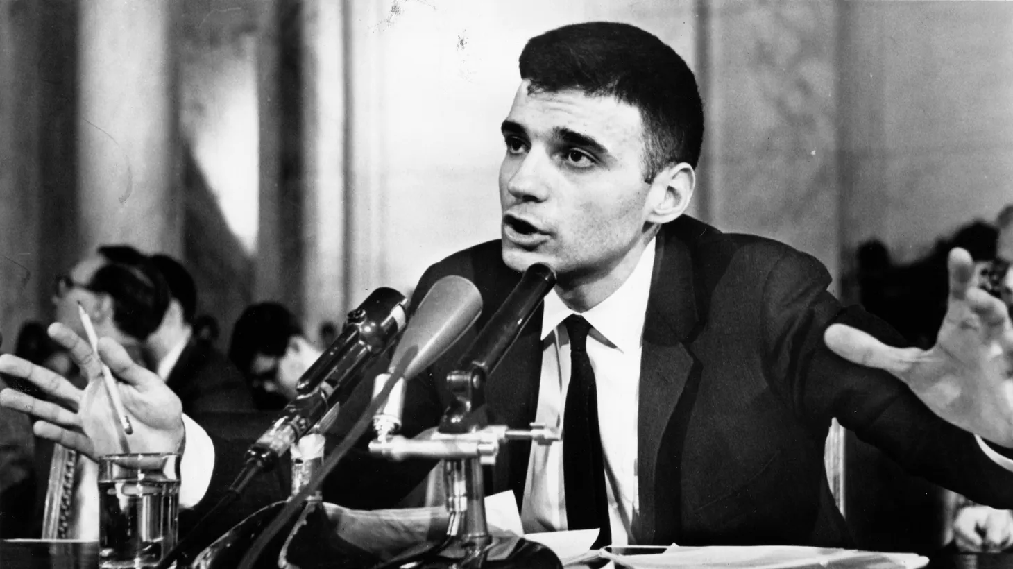 Ralph Nadar testifying before congress 1966.