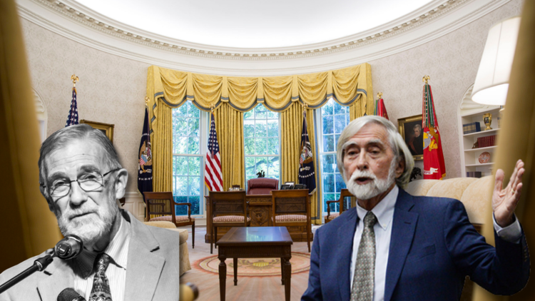Ray McGovern, the 27-year CIA veteran who counseled seven presidents, joins host Robert Scheer in a Theatre of the Absurd reenactment of McGovern's historic role.
