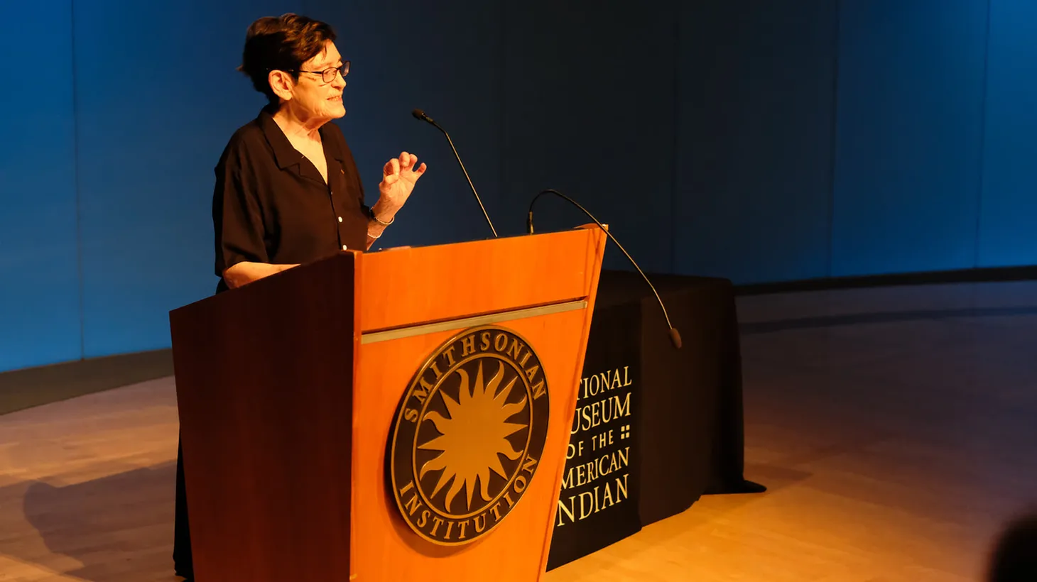 Roxanne Dunbar-Ortiz at the Indigenous Peoples’ Day Curriculum Teach-In New York, September 28, 2019.