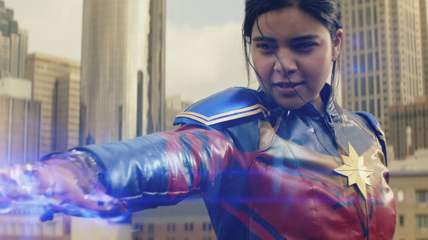 Iman Vellani plays Ms. Marvel/Kamala Khan in Sharmeen Obaid-Chinoy’s Disney+ show “Ms. Marvel.” Obaid-Chinoy says, “It's a dream to have validation that your music, your culture, your food, your textiles, the vibrancy of your culture is being celebrated.”