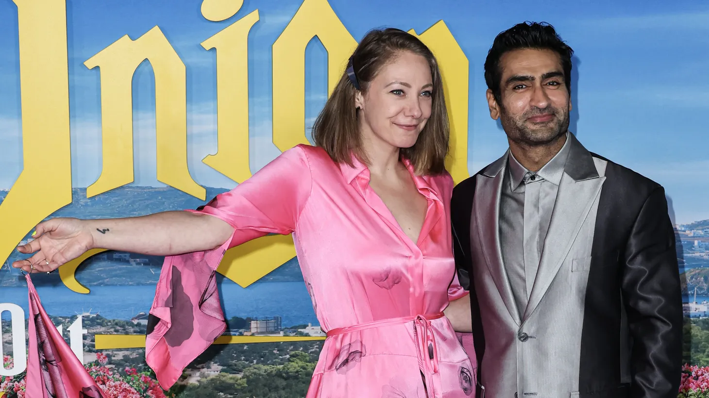 Emily V. Gordon and Kumail Nanjiani arrive at the US Premiere Of Netflix's “Glass Onion: A Knives Out Mystery” held at the Academy Museum of Motion Pictures in Los Angeles, on November 14, 2022.