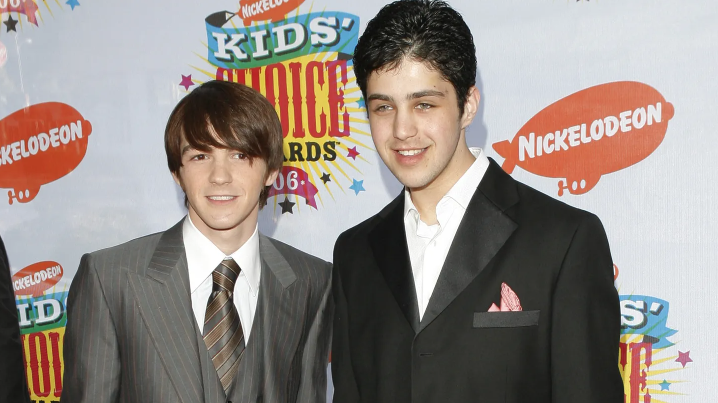 Drake Bell, pictured here with “Drake and Josh” co-star Josh Peck at the Nickelodeon Kid’s Choice Awards in 2006, speaks out about alleged years of abuse on set in the new docuseries “Quiet on Set: The Dark Side of Kids TV.”