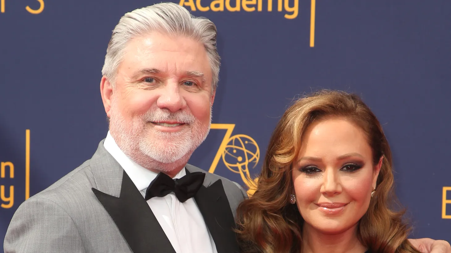 Former Scientology members Mike Rinder and actor Leah Remini attend the Creative Arts Emmy Awards in Los Angeles, on September 10, 2018.