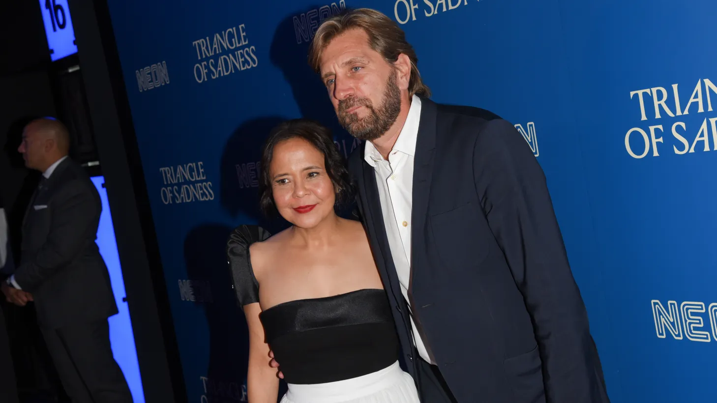 Actor Dolly De Leon and director Ruben Östlund attend the “Triangle of Sadness” screening at Regal Union Square in New York, on October 3, 2022.