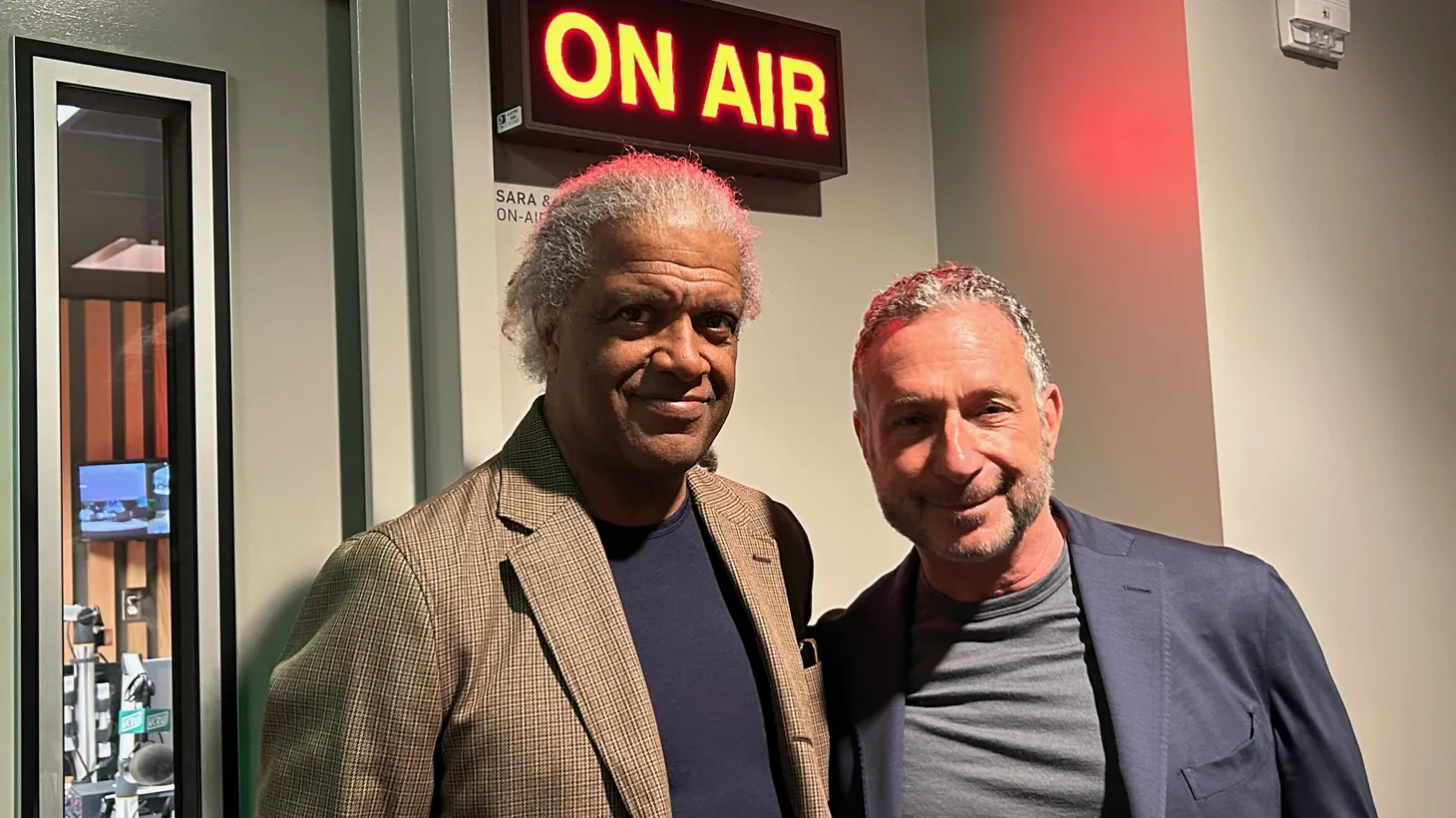Elvis Mitchell and Alan Poul at KCRW.