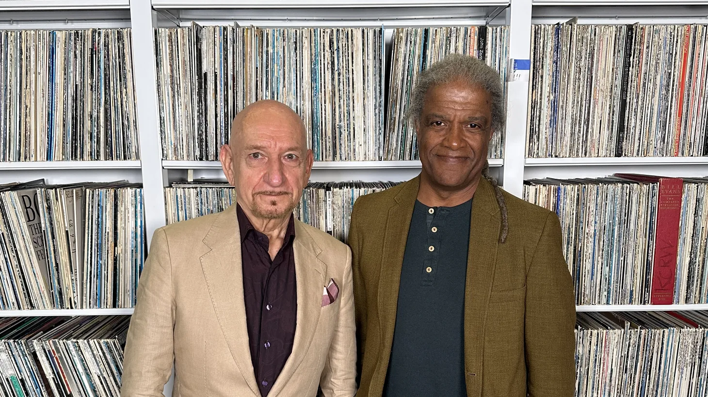 Sir Ben Kingsley with Elvis Mitchell at KCRW HQ.