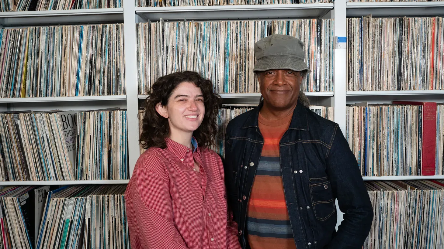 Emma Seligman and Elvis Mitchell at KCRW HQ.