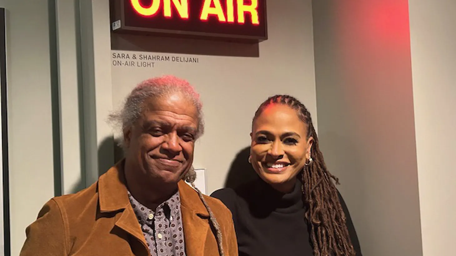Elvis Mitchell and Ava DuVernay at KCRW HQ.