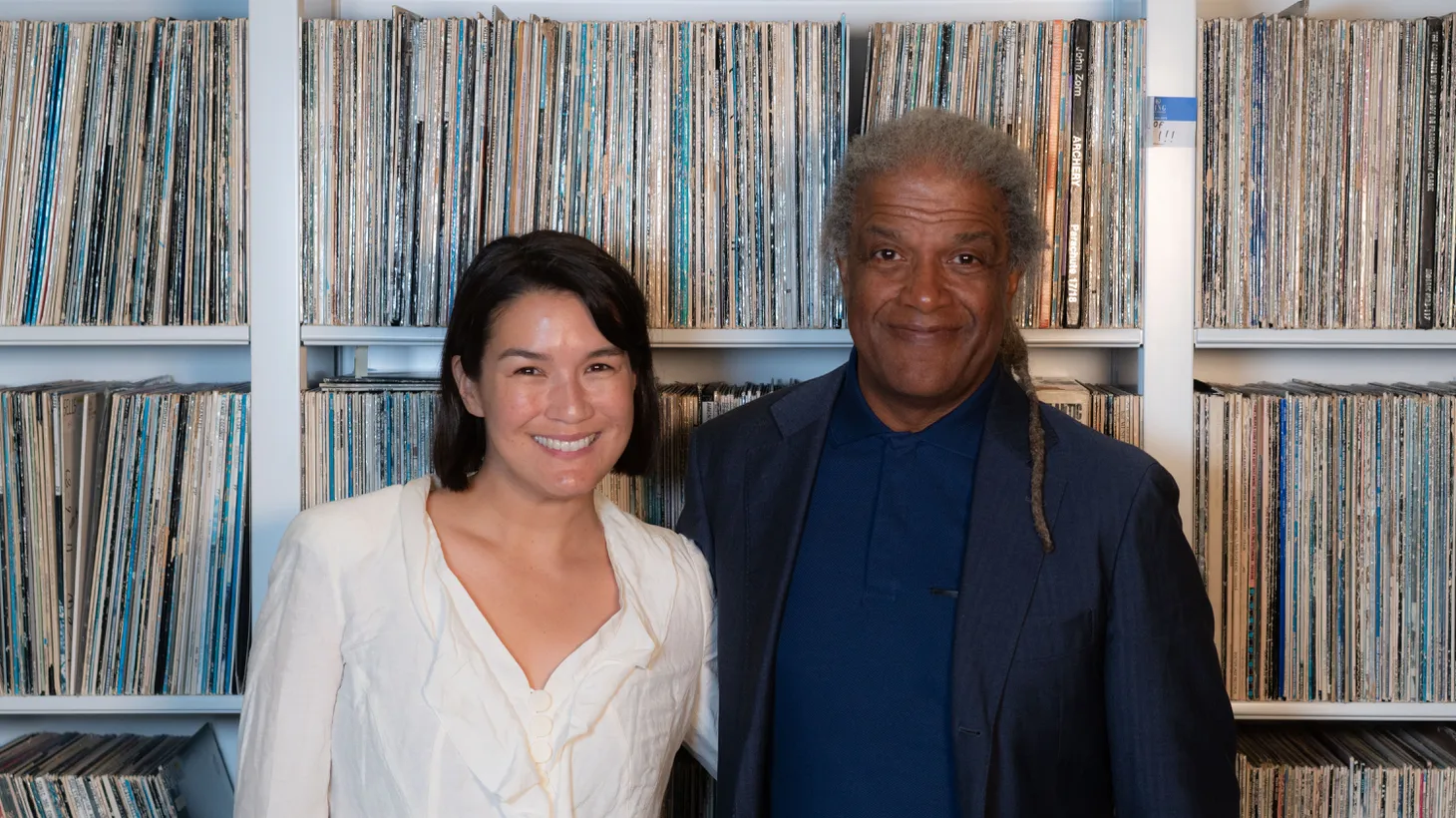 Zoë Chao with Elvis Mitchell at KCRW HQ.