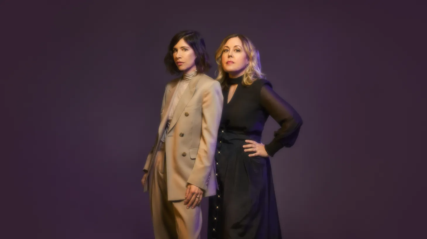 (L to R) Carrie Brownstein and Corin Tucker (Sleater Kinney), lowkey raising hell since the nineteen-nineties.