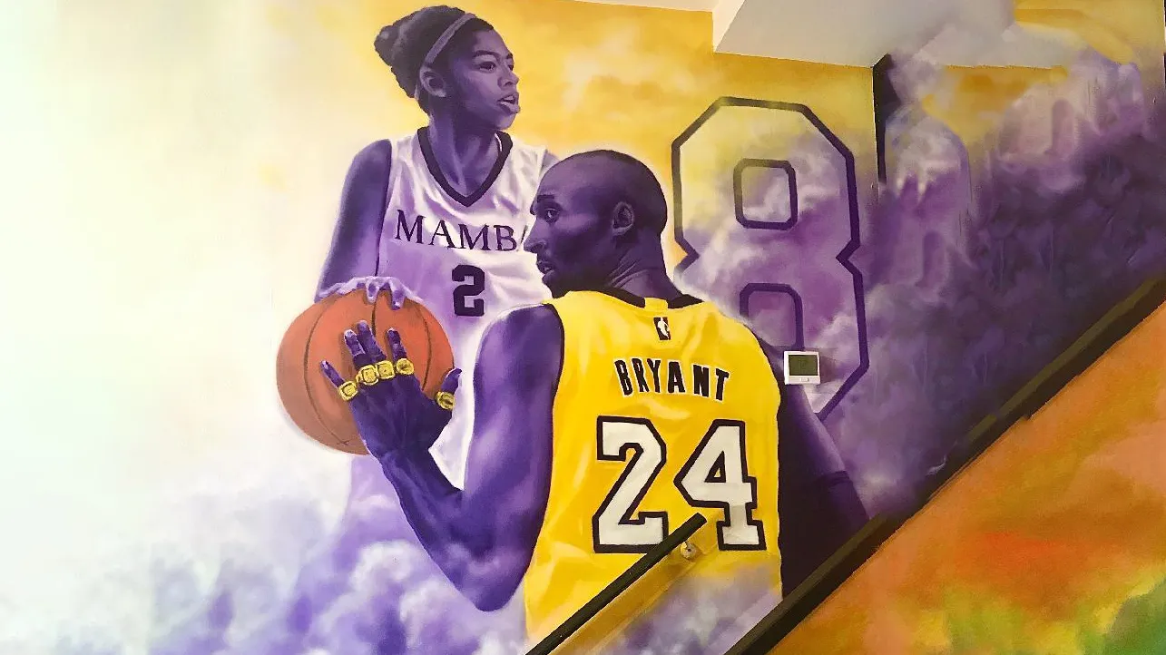 Kobe Bryant mural at LAVC Dispensary.