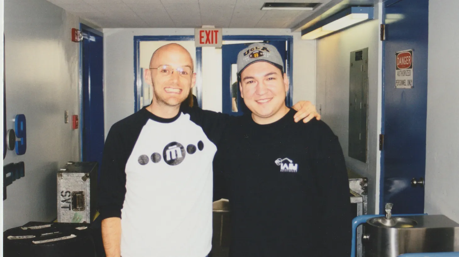 Moby and Raul Campos at KCRW on June 11, 1999.
