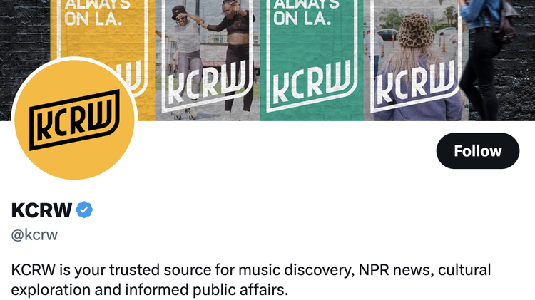 KCRW leaves Twitter as platform labels NPR as 'state-affiliated'
