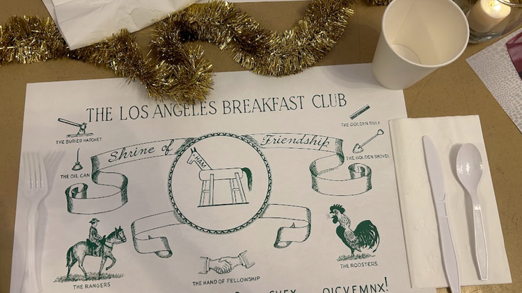Since 1925, members of the Los Angeles Breakfast Club have been meeting bright and early to sing songs, solve puzzles, and eat ham and eggs.