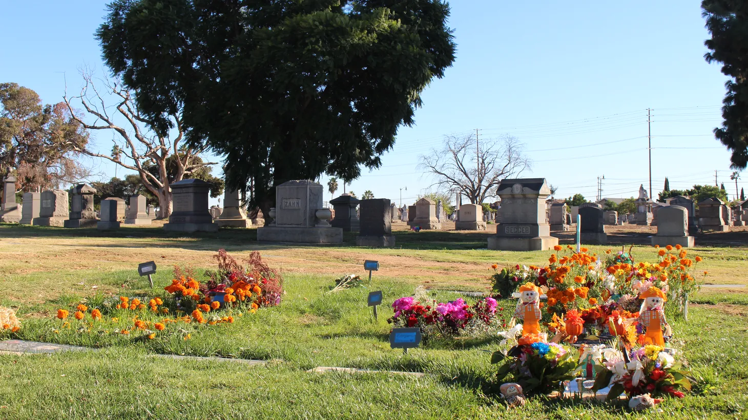 LA’s first Día de los Muertos celebration happened nearly 50 years ago at Boyle Heights’ Evergreen Cemetery, where walking tours are offered to the public.