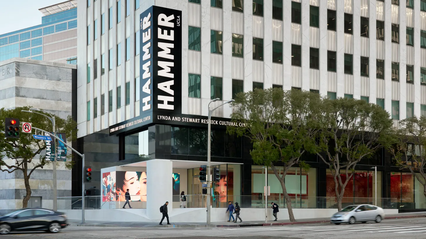 The Hammer Museum recently opened a new entryway and lobby complete with large-scale art installations.