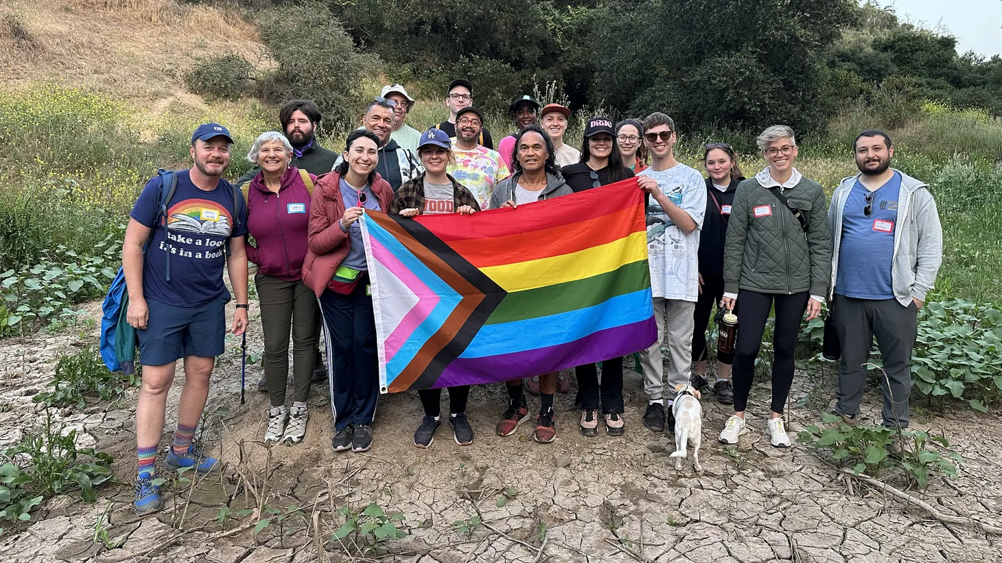 Throughout the month of June, Jason Wise (far left) is hosting a series of sunset “Queer Ecology” hikes in Griffith Park and along the LA River.