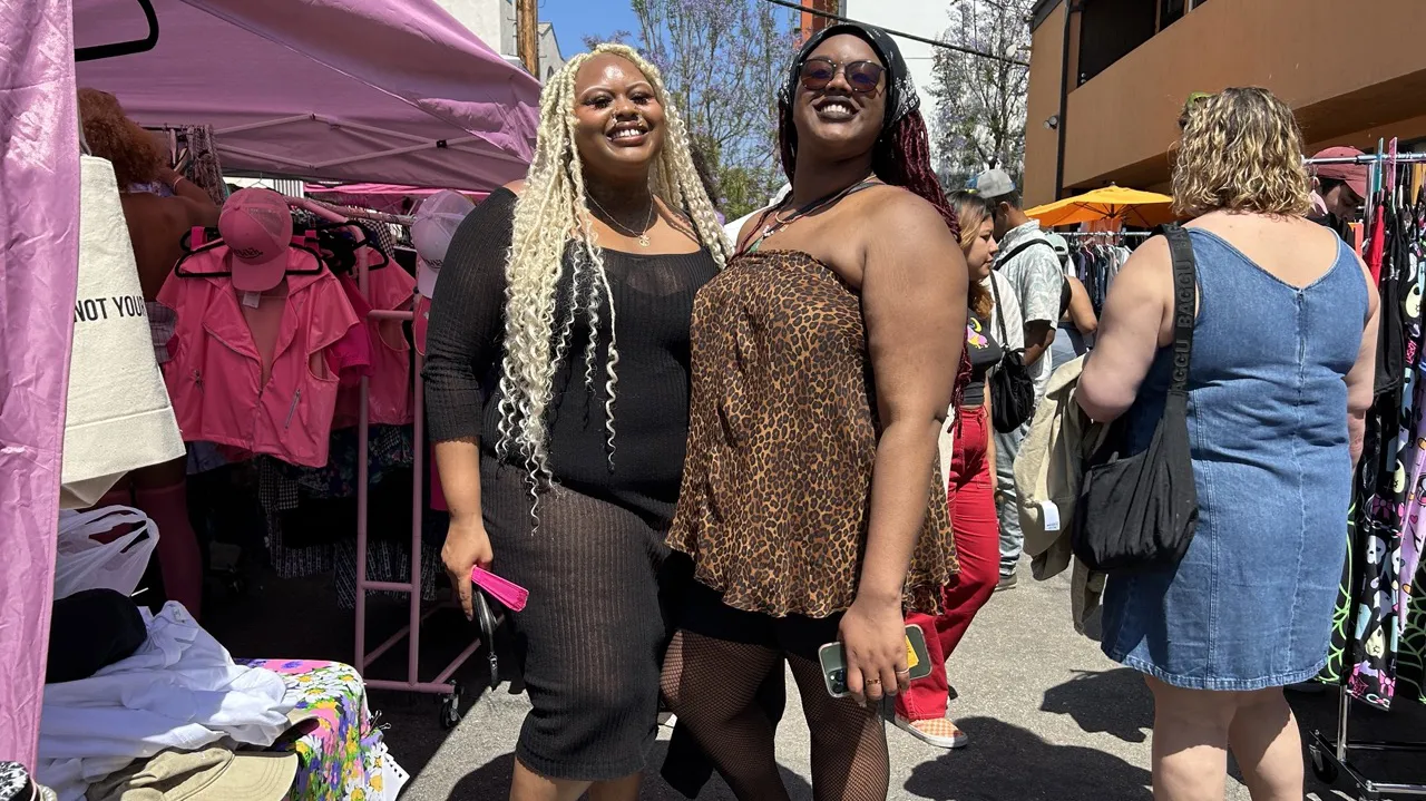 Friends Courage J. and Taylor Buffin first heard about Thick Thrift on Instagram. “When I heard that it was primarily oriented for plus-sized people I was like, ‘Oh, yeah, that's perfect,’” says Buffin.