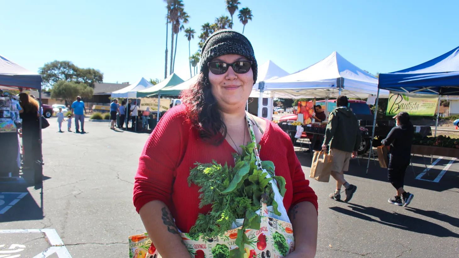 At participating farmers markets, low-income shoppers using their EBT cards get an extra $15 to spend on fruits and vegetables, thanks to a federal nutrition incentive program. “Being able to get organic vegetables is amazing,” says KC Ochoa.
