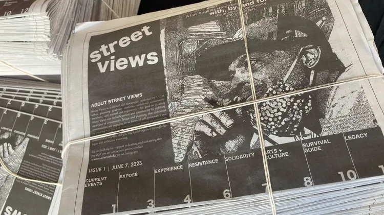 The new newspaper Street Views includes original reporting, practical guides for people navigating homelessness, and first-person accounts from encampment residents.