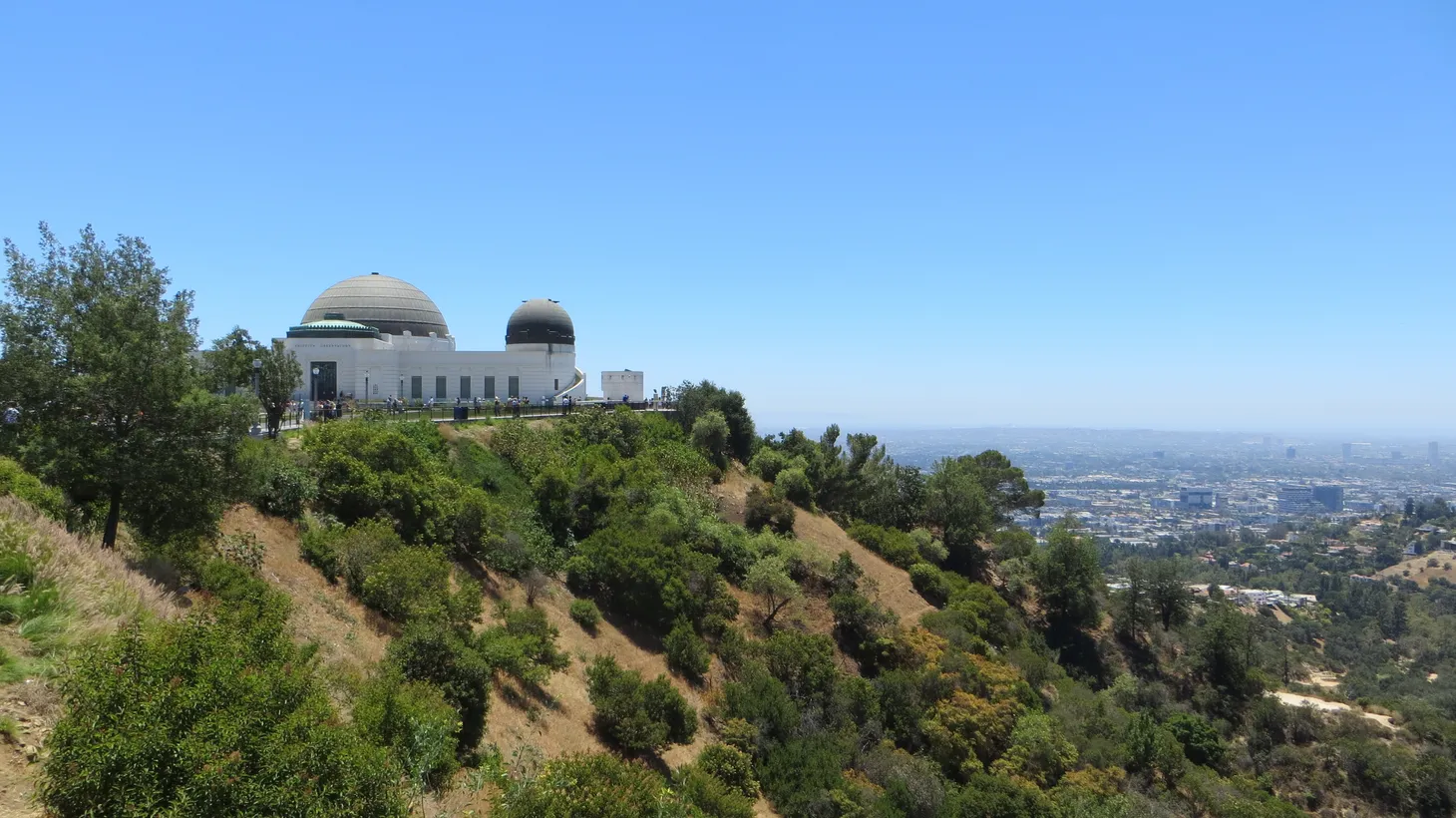 The observatory is seen in Griffith Park.