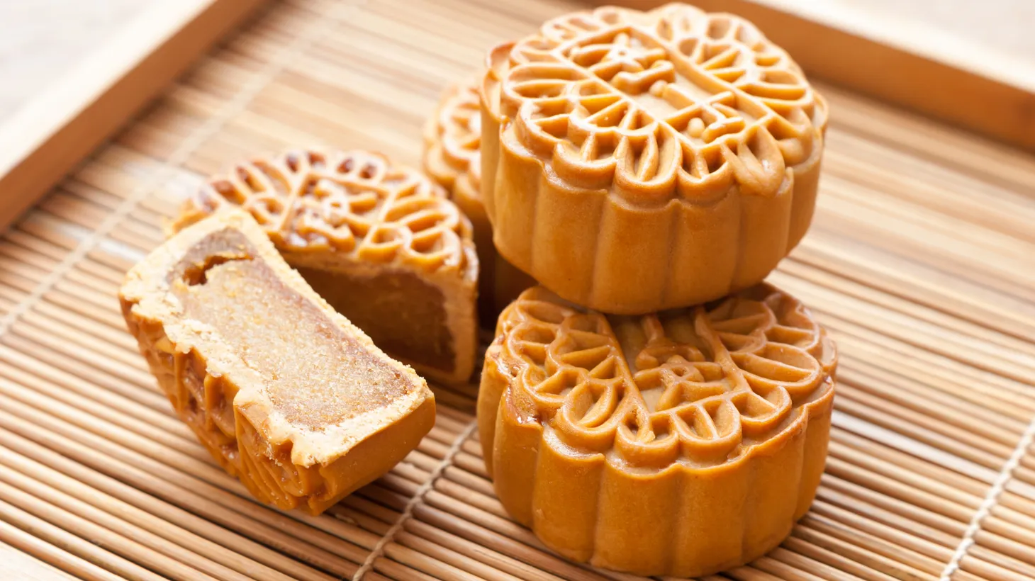 Some of the most popular mooncake fillings include lotus paste and salted egg yolk or blended nuts, but contemporary flavors like matcha or chocolate have become more common.