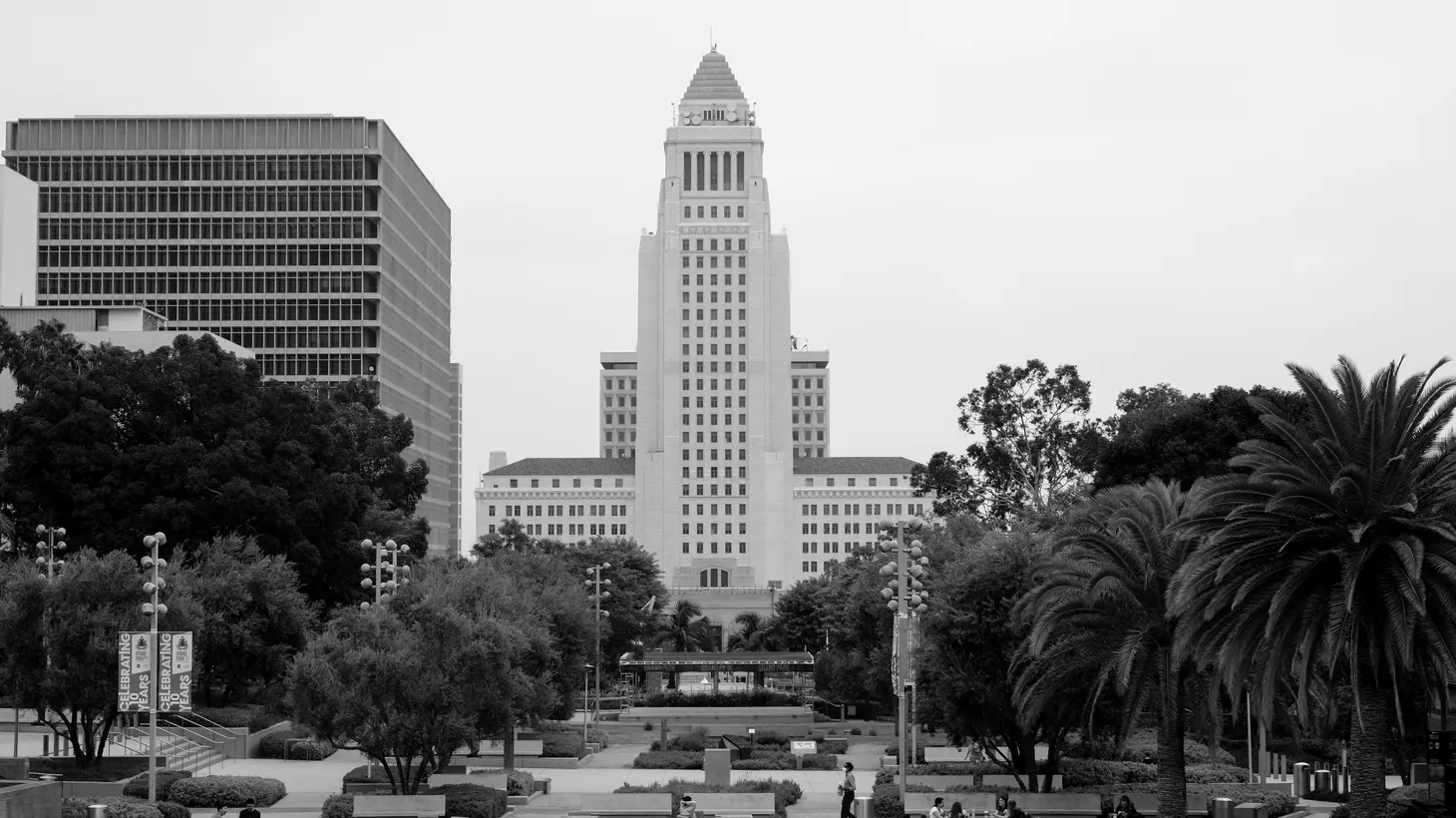 LA City Hall is seen on October 14, 2022.