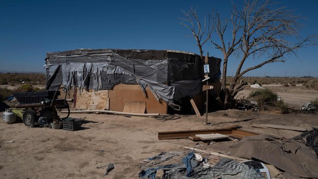 Hundreds of unhoused Angelenos are seeking shelter in the Mojave Desert, having been pushed out of nearby Lancaster due to aggressive policing.